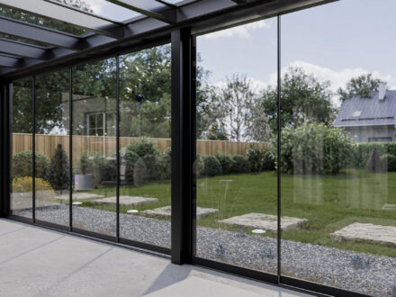 7-Rail Glazen Schuifwand